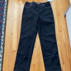 NEW with tags.  Garfield and Marks blue jeans with red and white stitching Sz 14